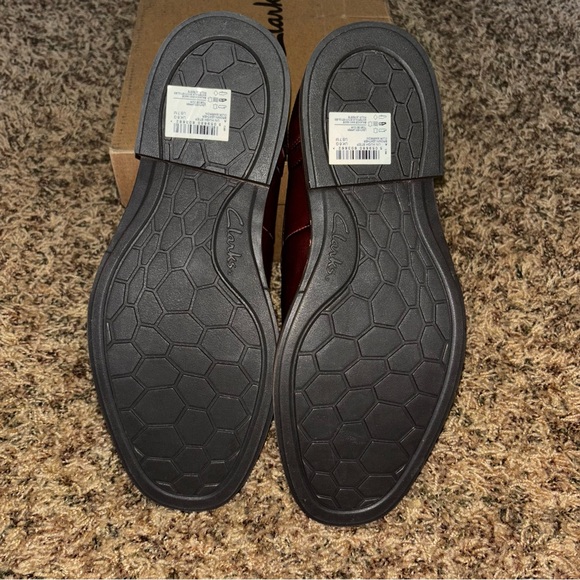 NEW Clarks Men\'s Un Hugh Step Slip on Oxford Shoes Brown Leather Size 7